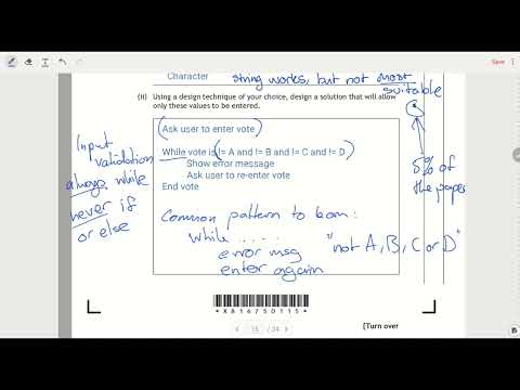 N5 Computing 2023 Q11 Input validation, random number with an array