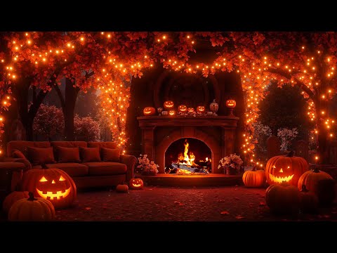 Cozy Autumn Fireplace 4K 🔥 | 3h Crackling Fire Sounds | Relaxing Fall Ambience for Sleep & Study 🍂