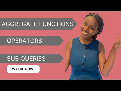 Master SQL Aggregate Functions, Operators, CASE, and Subqueries | SQL Tutorial