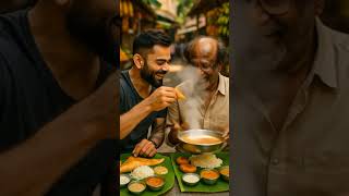 Virat Kohli & Rajinikanth enjoying South Indian food together in the heart of Chennai | Ai Short