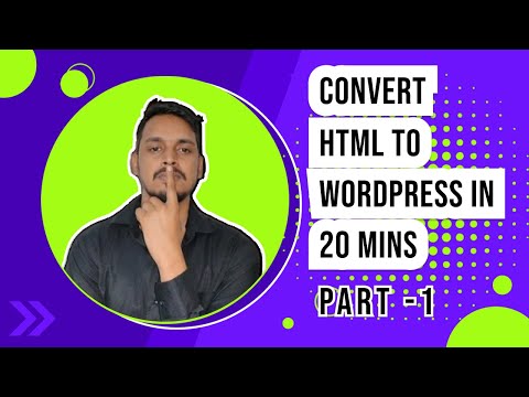 HTML to WordPress | WordPress Theme Development Complete Course Tutorial | Best WordPress Theme P-1