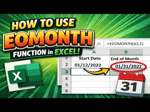 How to use the EOMONTH function in Excel
