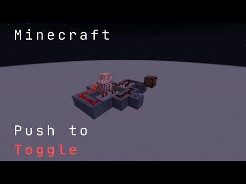 Minecraft Redstone Push to Toggle Tutorial