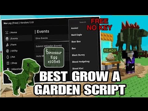 Grow a Garden Script GUI Pastebin | AUTO EVENT INFINITE DINOSAUR EGG DUPE PET SPAWNER *NO KEY*