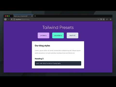 Shareable Presets - What's new in Tailwind CSS