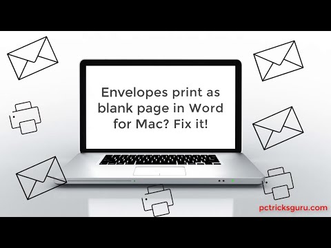 How to fix MS word envelopes printing as a blank page in Mac
