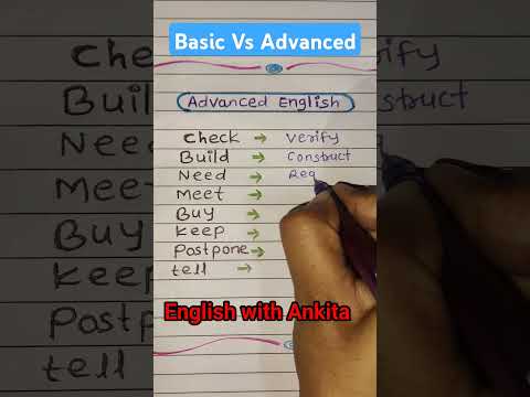 Basic vs Advanced English!🎉 #vocabulary #english #verbs #education #viralvideo #viralshorts #fyp