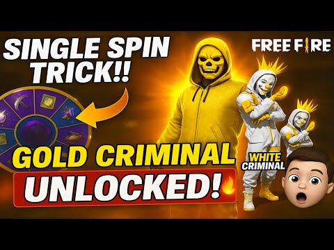 I Got GOLDEN CRIMINAL in 1 Spin! 💎 New Trick Revealed🔥| Free Fire Luck Royale Event @Munnabhaigaming