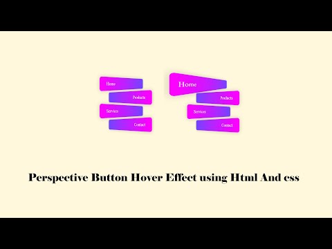 Perspective button hover effect using HTML and CSS