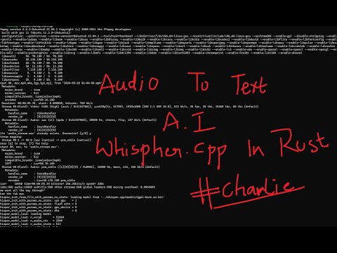 finally made rust work with c++ library(whispher.cpp AI) and ffmpeg