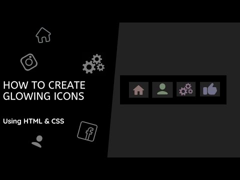 How To Create Glowing Icons Using HTML CSS
