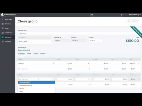 [Web] Send an estimate using Breezeworks