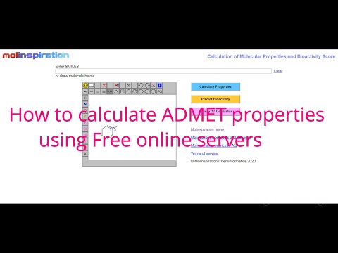 Computing ADMET properties using free online servers