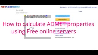 Computing ADMET properties using free online servers
