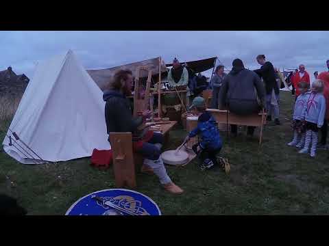 My Viking Society musical instrument display- Whitby Abbey 2021