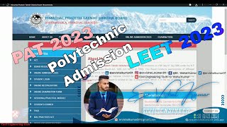 Hp Polytechnic admission 2023 #PAT2023 #LEET2023|Civil Engineering Tech|