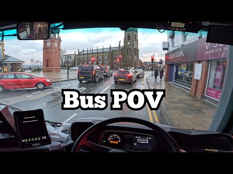 Realistic bus POV with Commentary in 4K [Manchester, UK] [ Wright Doubble Decker Bus]