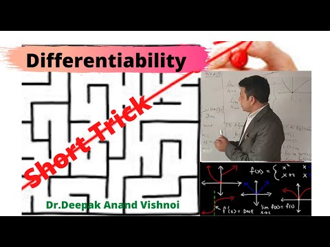 Differentiability Short tricks  By -Dr Deepak Anand Vishnoi, Mathematical concepts