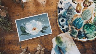 Learn How To Sketch & Paint a Loose Floral | January Let's Make Art Matter