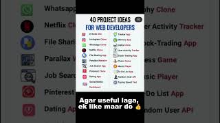 🔥 40 Project Ideas for Web Developers | Web Development Projects 2025 🚀💻