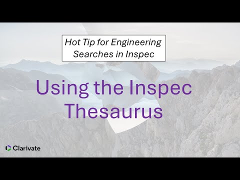 Inspec Thesaurus