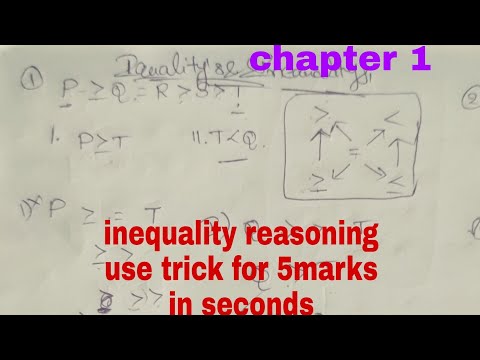 inquality in reasoning|topic 1|with tricks|reasoning topic in Telugu| with in 5seconds