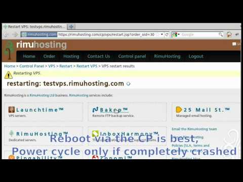 Rebooting your VPS @ Rimuhosting