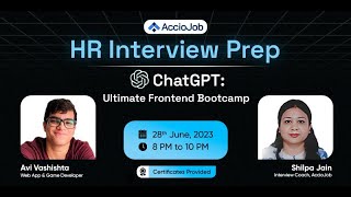 HR Interview Prep || ChatGPT: Ultimate Frontend Bootcamp