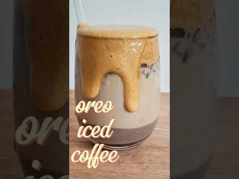 Oreo Iced Coffee . #oreo #icedcoffee #fyp #asmr #shorts #oreomilkshake #recipe #morning #coffee
