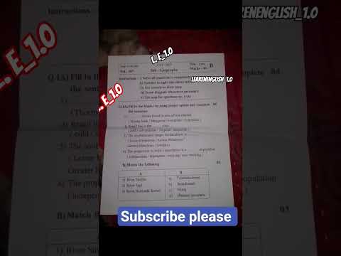 Geography question paper std 10th 1st semester exam set b 100% real 2025