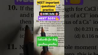 NEET 2024 important Question practice🎯💪 #neet #neet2024 #aiims #shorts