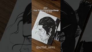 Musashi Miyamoto Manga Art Recreation | #Vagabond #musashi #art #shorts #shortsfeed #manga