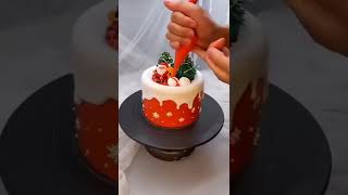 Christmas Cake Decorating Idea🌲☃️