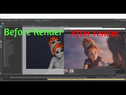 How animation scenes are created before and after render | Before rendering and after rendering