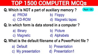 🔥1500 Computer Fundamentals MCQs – Part 1 | Crack Any Exam Easily!