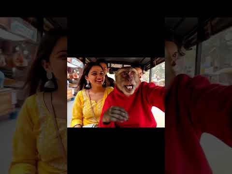 monkey vlogs at Delhi Street#monkeyvideo #money