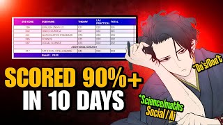 How I Scored 🔥 90%+ in 10 days 📚 | Score 90%+ in just 10 days | #study #class10