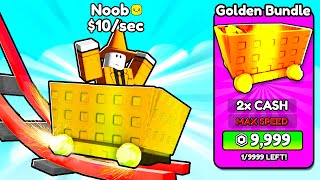 Starting Over As NOOB with OP CARTS in Roblox Build a Roller Coaster!