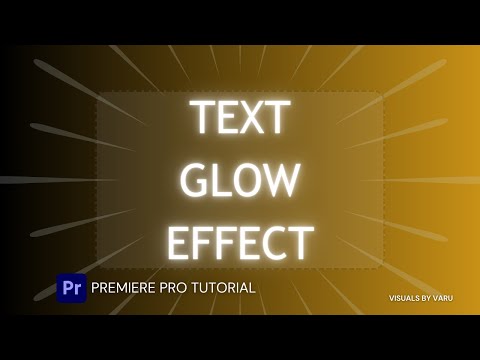 Add GLOW effect to Text in Premiere Pro | Video Editing for Beginners