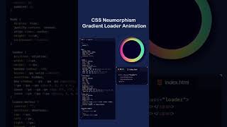 CSS Neumorphism Gradient Loader Animation #cssanimation #loaders #loading #coding #css3animation