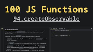 94. createObservable | Solving 100 JS Functions