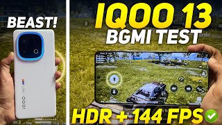 IQOO 13 BGMI TEST HDR + 144 FPS WITH FPS METER 🔥 BGMI 120 FPS | BEST GAMING PHONE UNDER 50000 RS