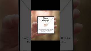 To My Bonus Daughter Necklace from Mom/Dad, Life Gave Me The Gift of You