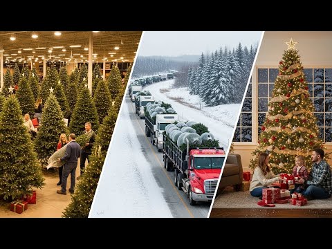 How Christmas Trees Are Made Ready for Sale 🎄  Inside the Factory Process 2026 #christmas #christian