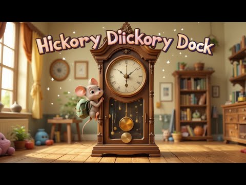 Hickory Dickory Dock | 3D Animated Nursery Rhyme for Kids | Mouse & Clock Song