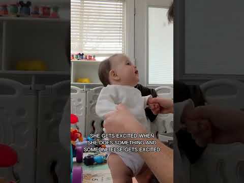 She gets excited when you get excited 😆 #shorts #parenting #baby #dadlife #momlife #parentlife