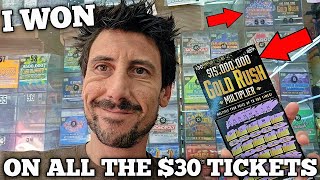 I Won on All The $30 Tickets in the Florida Lottery- Scratch Life🚀