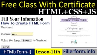 12th Class-How to Create html form |  html form design | web development free course