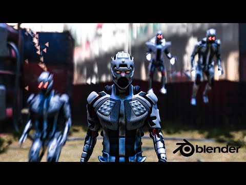 3D Robot Landing Animation ( Blender ) #animation #blender #3dmodeling