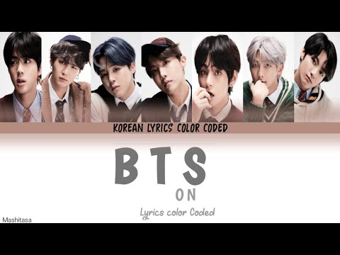 BTS On Color Coded [Han/Rom/Ina] Korean Lyrics Color Coded